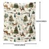 1pc Christmas Flannel Throw Blanket, Soft Polyester, Contemporary Style, Digital Print, All-Season, Machine Washable, 200-250g