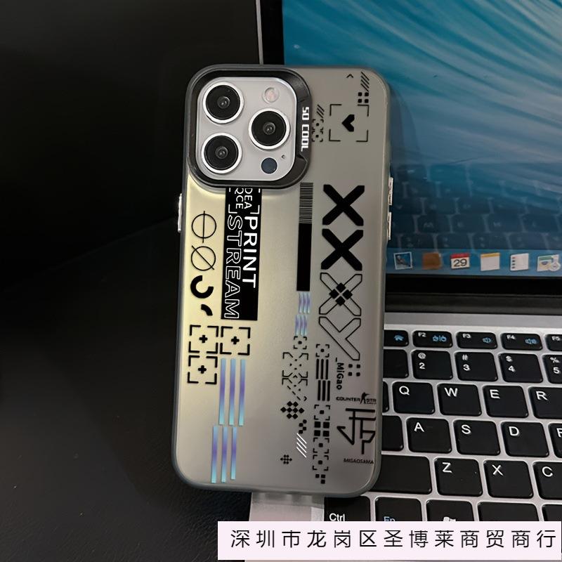 CSGO Printing Set Is Suitable for Apple 16plus Mobile Phone Case iPhone16/15 Colored Silver 13 Popular 14pro Anti-drop.