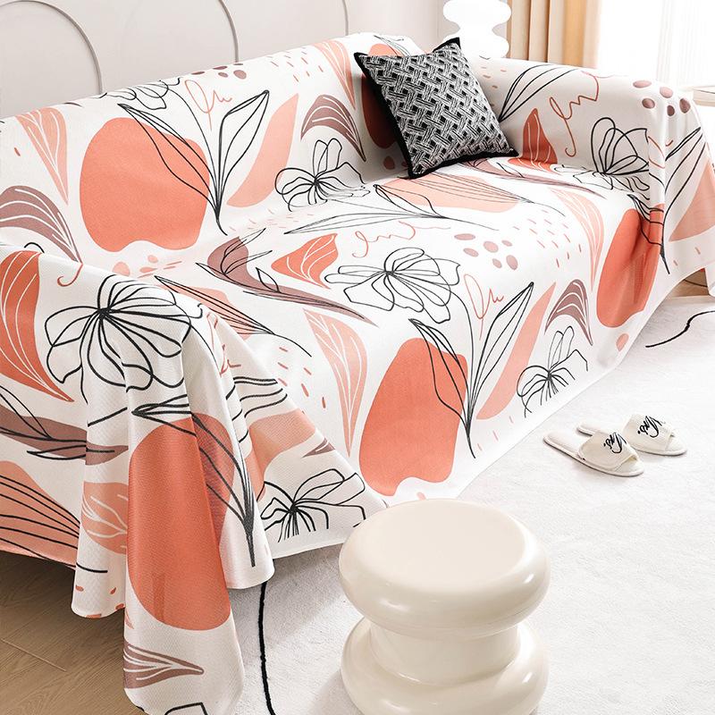 Summer New Sofa Cover Cloth Ice Silk Sofa Towel Full Covered Seat Cushion for Summer Non-Slip Backrest Towel Cover