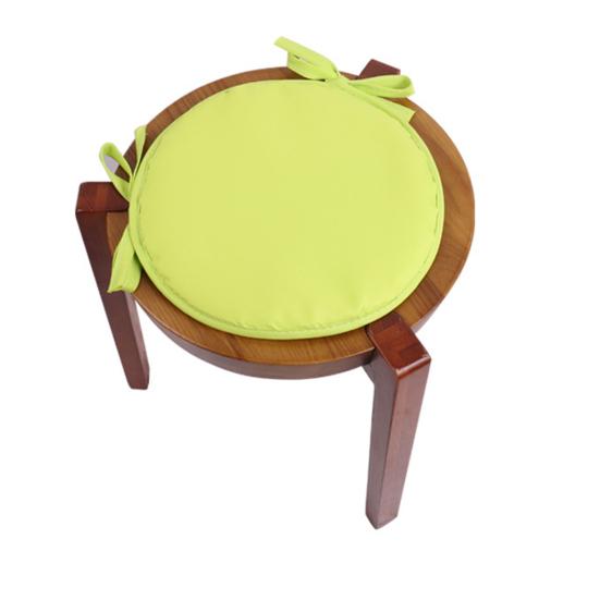 Round Chair Seat Pad Solid Color Seat Cushion 15 Inches Circular Chair Cushion with Straps for Indoor Outdoor Garden Patio Office Use