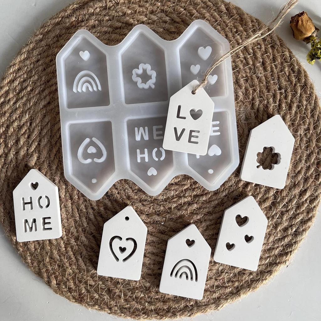 4/6 Grid Atmosphere Decoration Lighting House Ornament Silicone Molds DIY Gypsum European Style Pendant Resin Mold Handicrafts