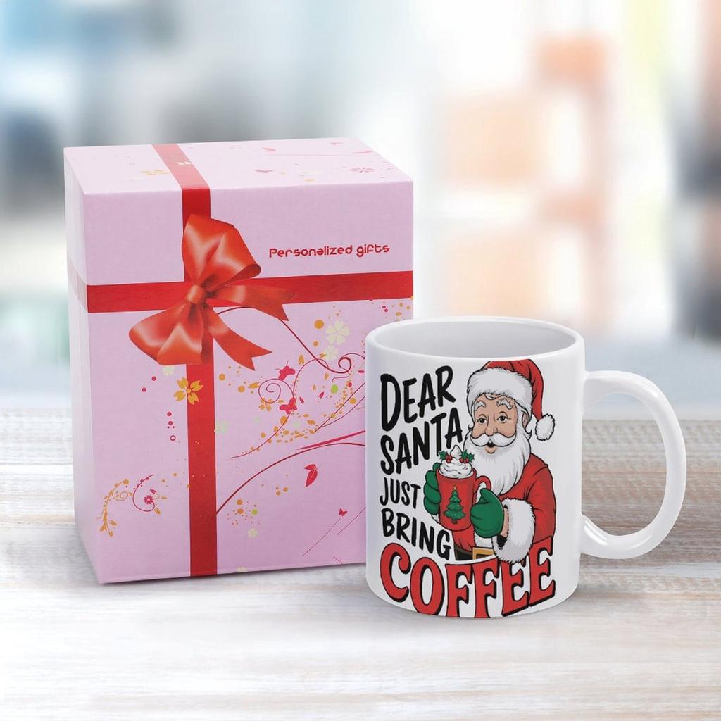 1pc 11oz Blank Ceramic Mug, Double-sided Printed Drink Cup, Smooth White Coat, Stable Base, Functional Ceramic Mug for Everyday Usage