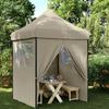VidaXL Folding Pop-Up Party Tent 4 Side Walls Taupe, Tent, Awning Tent, Gazebo Awning, Tent 4005002