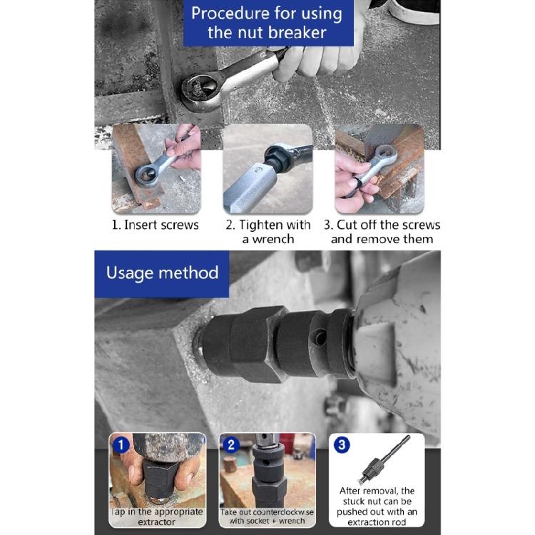 28Pcs Impact Damaged Bolt Remover Nut Screw Extractor Socket Removal Tool Kit