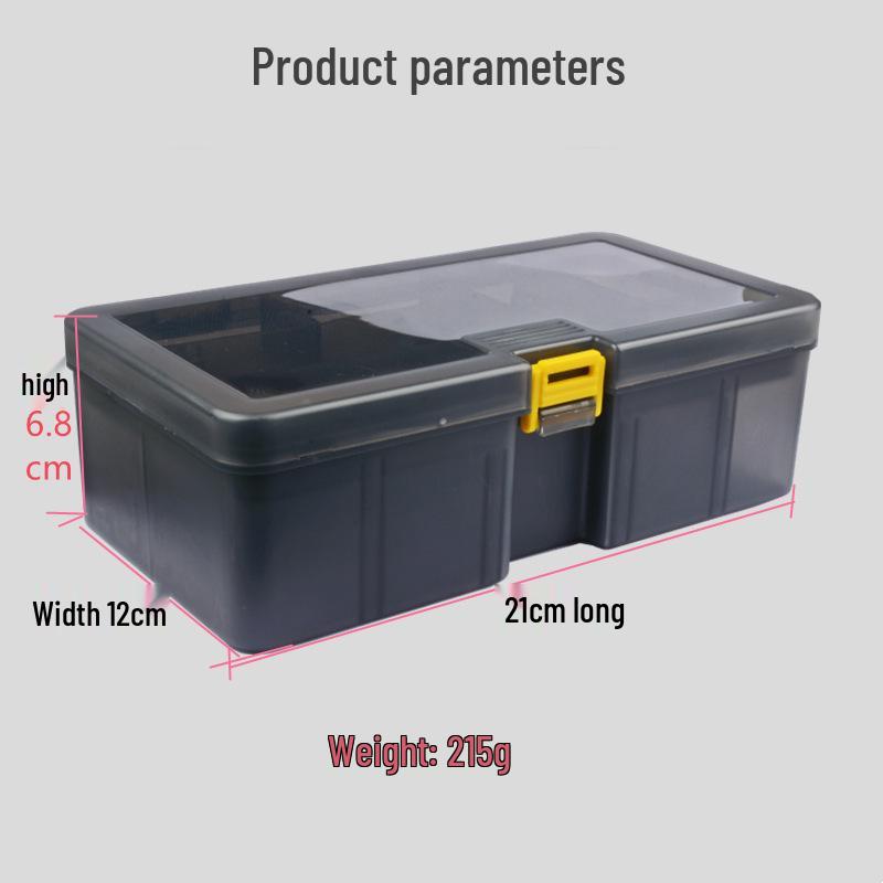 Multi-functional Thickened Double-Layer Lure Storage Box for Fishing Gear