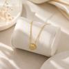 Elegant Gold Tone Zircon Pendant Necklace for Women Dainty Chain Minimalist Fashion Jewelry Gift