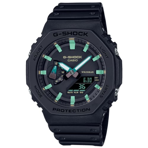 Casio G-Shock TEAL AND BROWN COLOR SERIES GA-2100RC-1AJF Men's Watch, Black