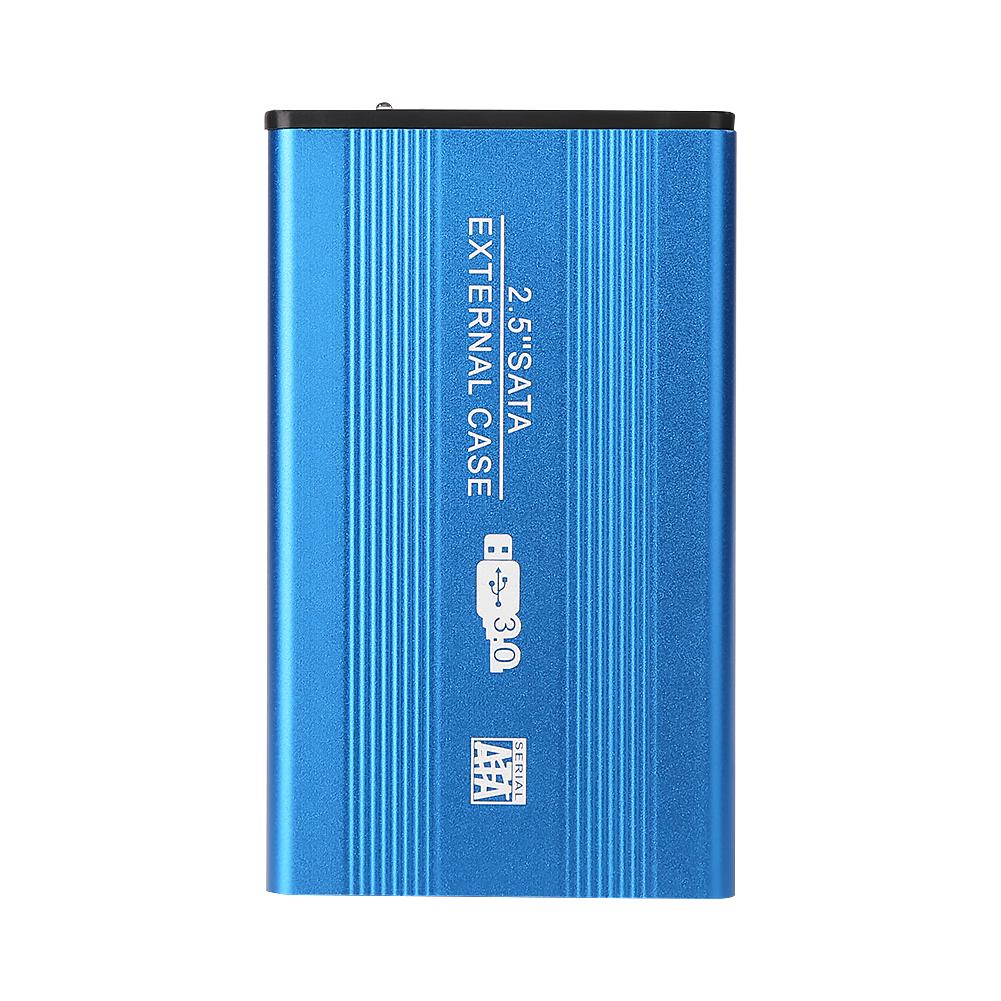USB SATA3.0 Корпус для жесткого диска Мобильный корпус Кейс Алюминиевый 2,5-дюймовый HDD SSD Коробка Корпус для HDD с USB-кабелем Чехол Новый синий