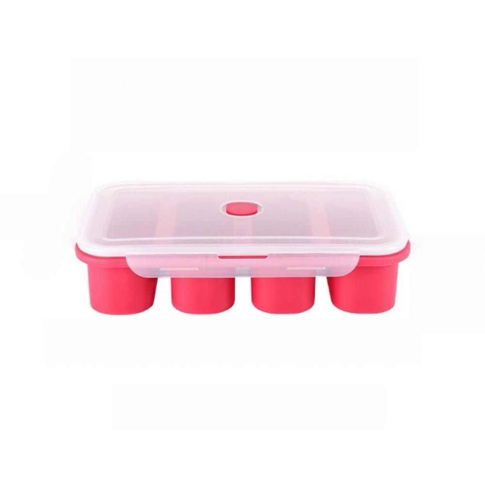 Silicone Soup Ice Cube Molds with Lid Food Meal Molds Multipurpose Freezer Soup Tray  Soup Storage