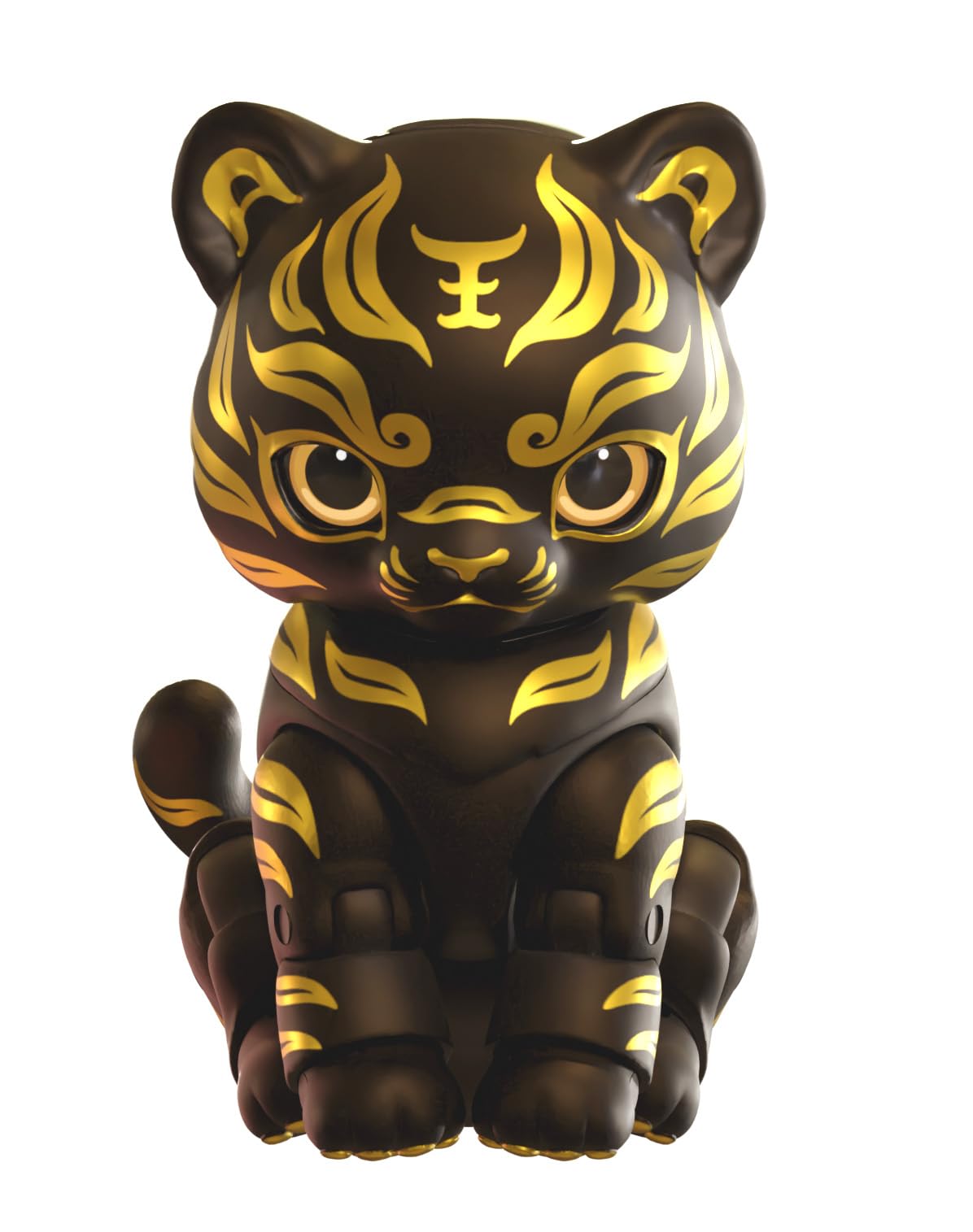 

TOYSCOMIC x BLACKBOX Музей короля Наньюэ Фу Цзай Инкрустированный Медью Знак Тигра ПВХ ПОМ Раскрашенная Подвижная Фигурка Немасштабная &