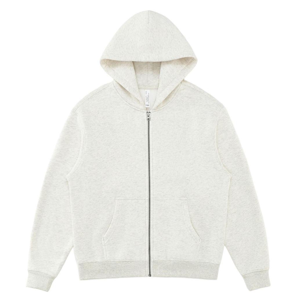 LVLV Custom | American 350g Fleece Brushed Wide-fit Zipper Hoodie with Embroidered Logo and Print Design