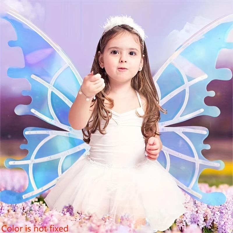 Kids Light-Up Fairy Wings – Iridescent Angel Costume for Ages 3-12, Great for Birthday, Cosplay & Halloween