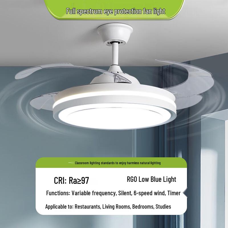 Oeny Nordic Grey Full Spectrum Ceiling Fan with Light