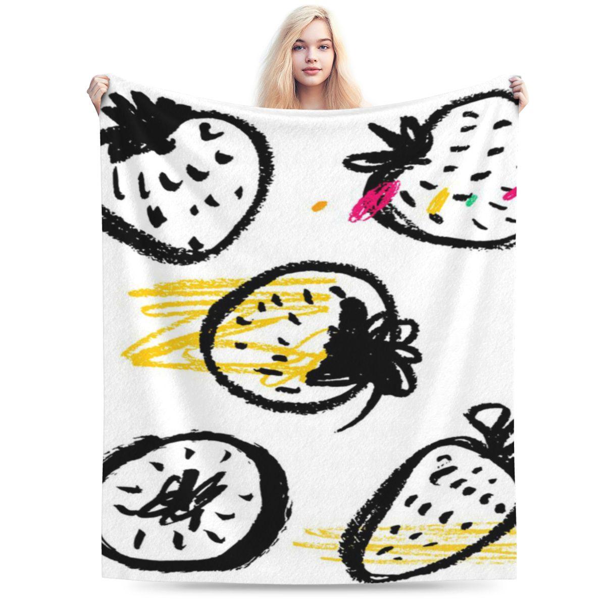 

STRAWBERRY DRAWING Personalized Soft Decorate Home An UltraSoft Micro Fleece Blanket 75x100cm 30x40in
