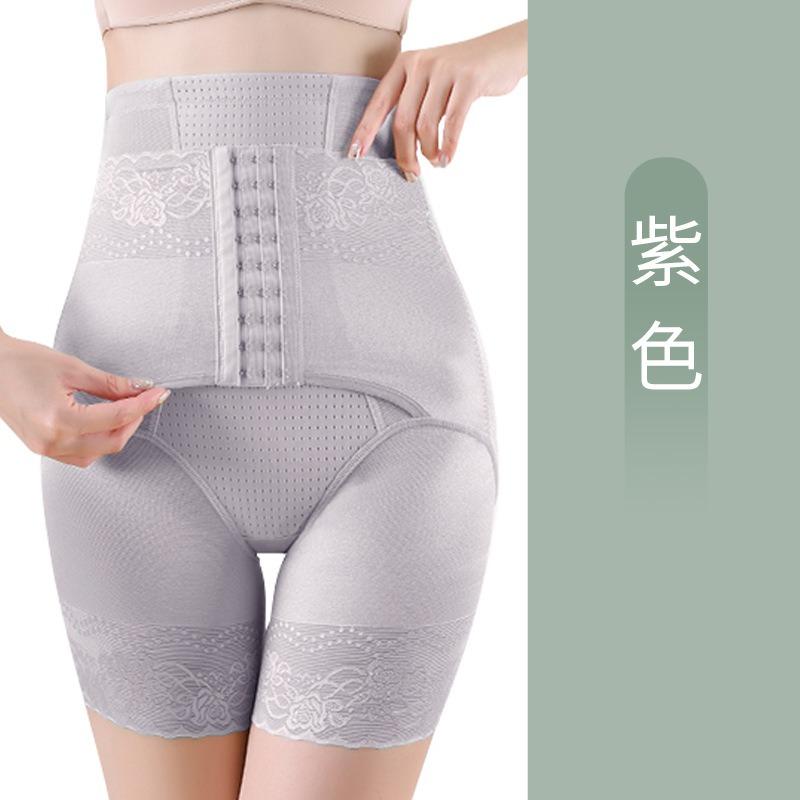 

Women High Waist Tummy Control Shapewear Shorts Breathable Slimming Underwear With Hook Closure M фиолетовый