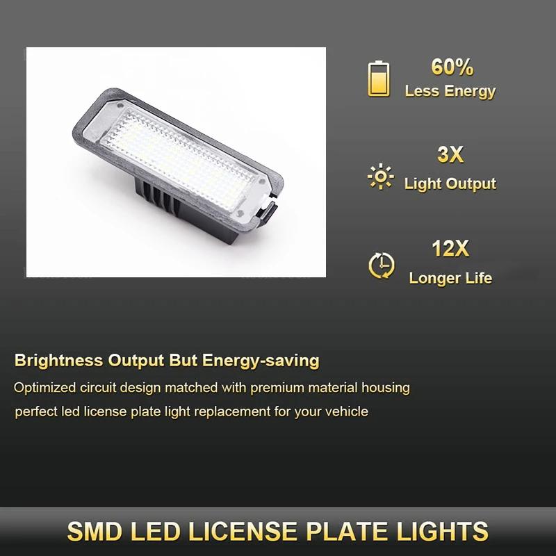 Plate Light Lamp Car Lamp For VW Passat B6 CC Eos Golf 4 5 6 7 MK7 Polo Superb Seat Leon Altea 2pcs LED License Numb