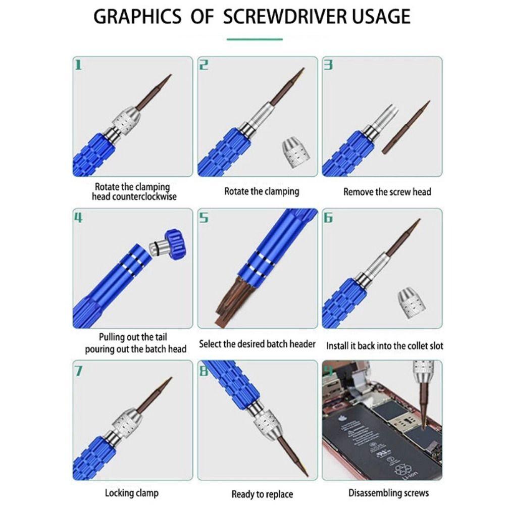 Flat Head Pozidriv Screwdriver Cross Head Screwdriver Repairing Kit  DIY Repair