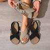 Summer New Buckle Fish Mouth Large Size Thick Bottom Large Size, Beach Cross Sandals for Women