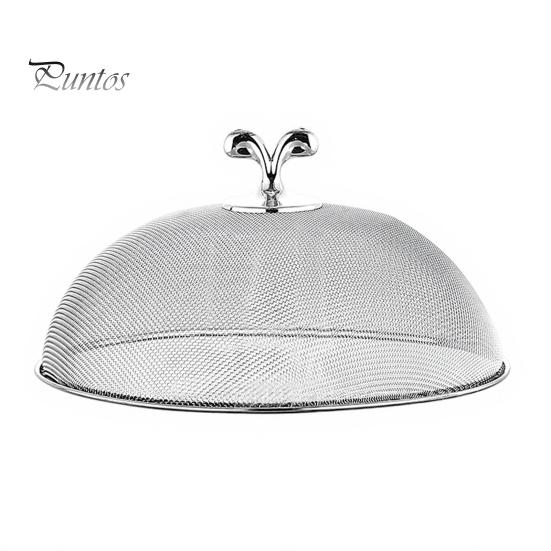 Easy Clean Food Tent for Daily Dining Stainless Steel Mesh Cover with Handle, Insect Control Fine Net Dust Protection Tent, Durable Dome Guard Plates