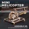 UGEARS Mini Helicopter 3D Wooden Puzzle Assembly Kit 3D Wooden Puzzle for Kids and Adults Toy Gift - -