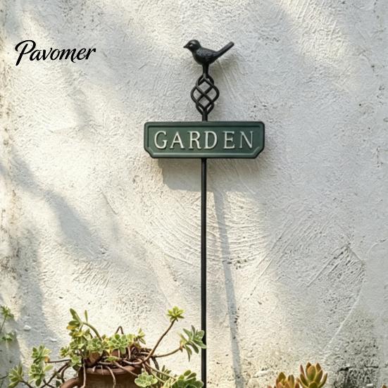 Metal Ground Anchors for Plants Retro Bird Garden Stake, Sign Rustic Gardening Gifts Plant Lovers Yard Decoration with Stake Flower Bed, Lawn Durable