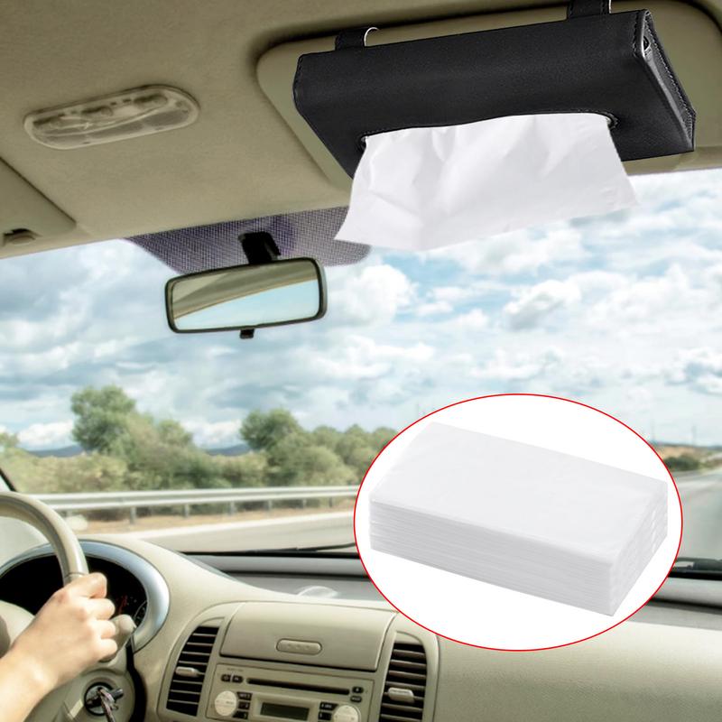 Tissues For Car Double Layer Travel Paper Towels Napkin Holder Refill Comfortable Travel Tissue Packs Travel Facial Tissues For