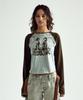 THEVINYLHOUSE Twin Raglan Ls Tee(W) Gray
