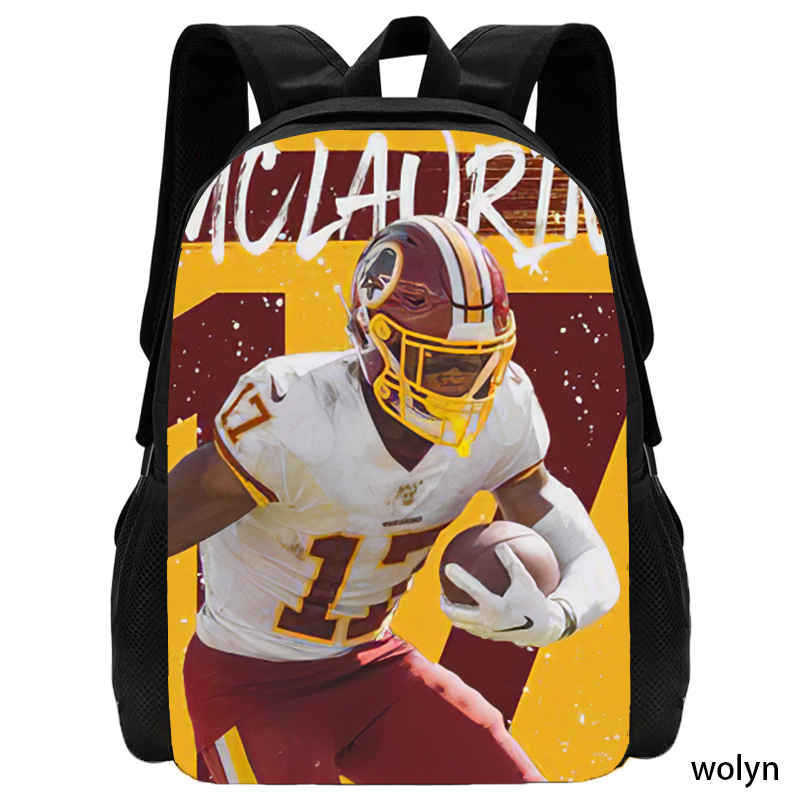 Football Rugby Pattern Simple Cute Backpack Student School Bag Computer Backpack