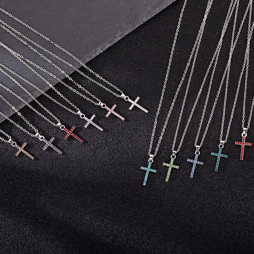 Versatile Cross Necklace Fashionable Personalized Diamond Necklace