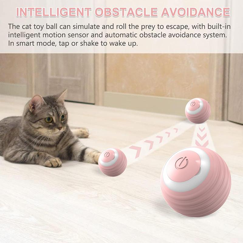1 Pezzo Pallina Giocattolo per Gatti Pallina Giocattolo per Animali Pallina che Rotola per Gravità Pallina Autogiochi per Gatti Resistente al Morso e Antistress