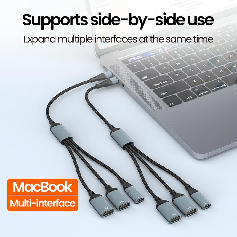 Usb Type C Hub Multiple Splitter Adapter Otg Data Transfer 3/2 Port Usb Power Charging Hub Cable Connector Adapter