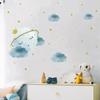 New Sleeping Crown Moon Wall Stickers for Boys Girls Bedroom Children Room Wall Decor Kids Room Decoration Decoration Home