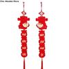 Traditional Vietnamese Spring Festival Couplet Red Blessing Vietnam Lucky Ornament with Tassel Thickened Fu Character Pendants