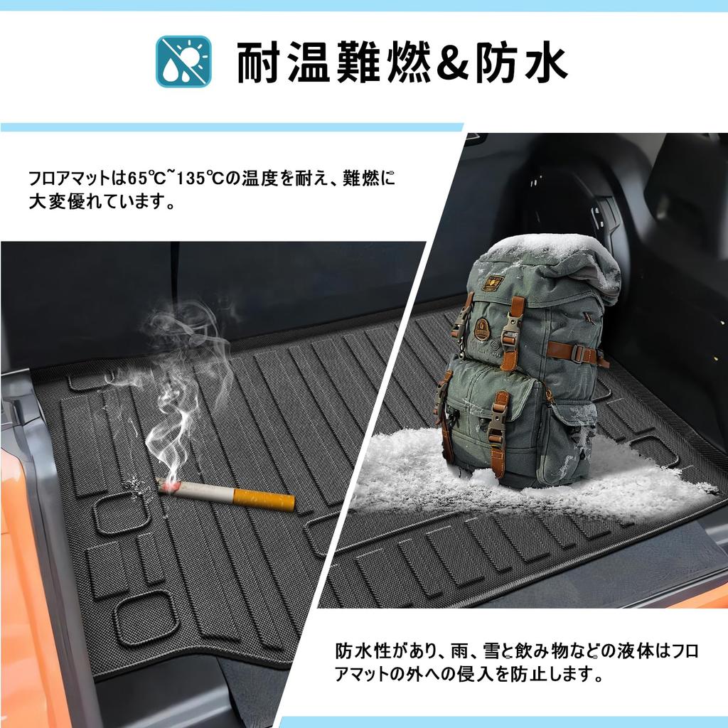 CDEFG Wrangler Luggage Mat for Wrangler JL 4XE Waterproof 3D TPO Cargo Floor and Weather Custom Interior Parts for Drive 2018+ (4-Door) - Mat,