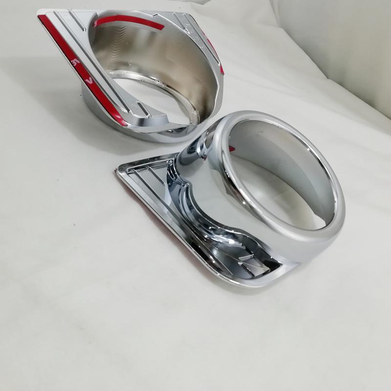 2pcs New ABS Chrome Car Accessories Plated Front Fog Lamp Cover Trim Paste Style For Toyota Hiace Commuter 2014 2015 2016 2017