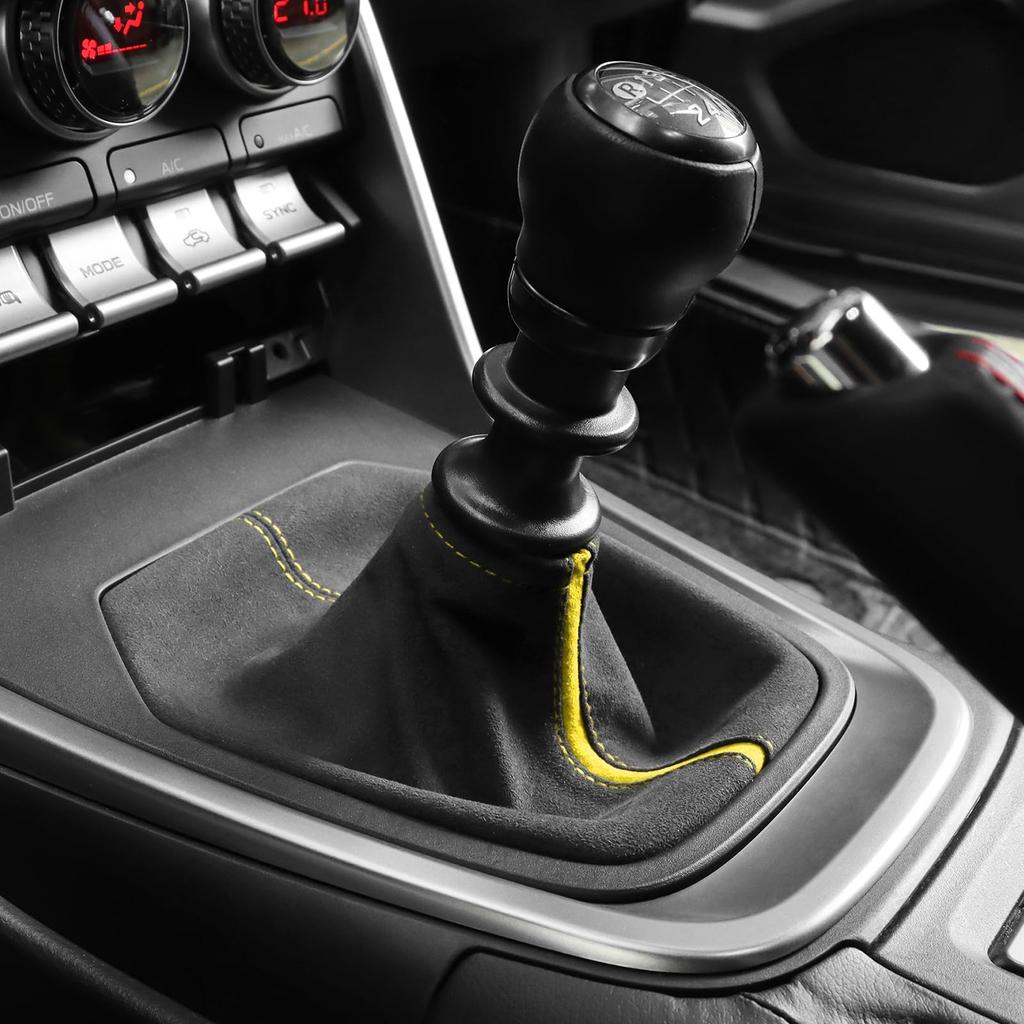 KUNGKIC MT Shift Boot for Toyota GR86 ZN8 and Subaru BRZ ZD8 Alcantara Shift Knob Scratch and Stain Interior Car Accessories (2021-2025) - Suede-Style