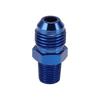 A ABSOPRO Female Flare Reducer Hose Fitting Adapter TF AN6 1/8 NPT Fuel Line Connector Aluminum Blue