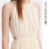 ELLASSAY Halter Neck Hollow-Out Midi Dress
