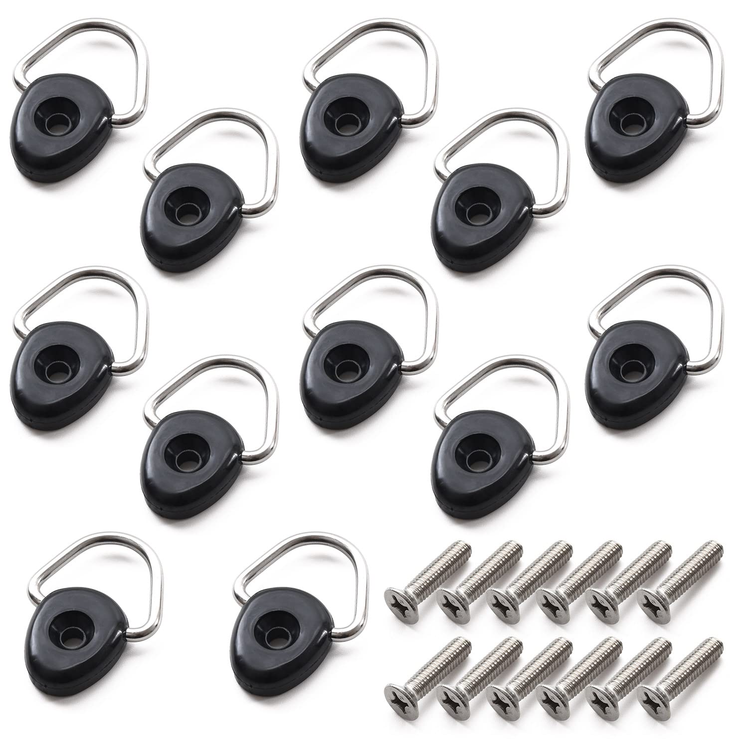 

[SunSlow] Utility Hook Loading Hook Freed N-VANM6 x 25mm Set of 12 with special screws General purpose car hook (round shape)