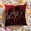 Heavy Metal Band S-Slayer Cushion Cover Summer Coolness Linen Fabric Double-Sided Printing Pillow Case Sofa Home Decor Gift