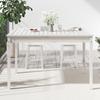 VidaXL Table de jardin blanc 121x82,5x76 cm bois massif de pin 823970