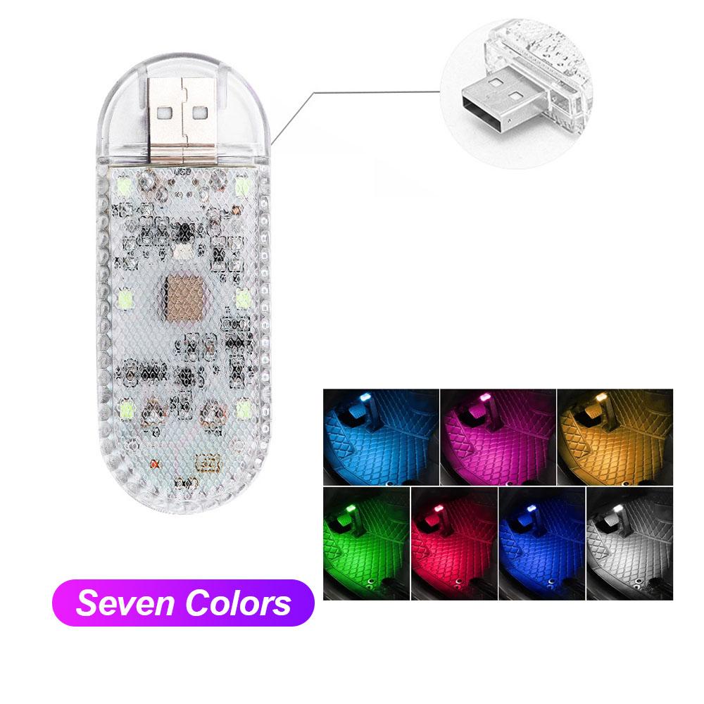 Multi Color Car Light Wireless LED Touch Light Roof Ceiling Sensor Read Lamp Mini USB Charging Light Auto Interior Accsesories