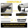 Car Pipe Muffler Exhaust Tail Tip 1.5"-2" Stainless Steel Fit Toyota Corolla LE
