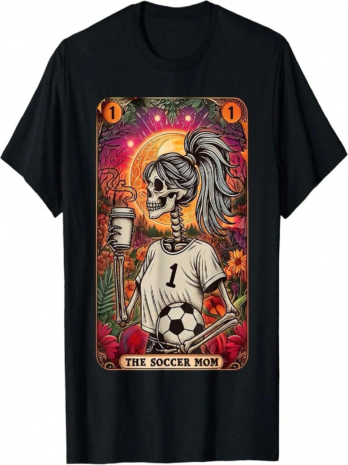 Soccer Mom Tarot Card Thanksgiving Funny For Men Women T-Shirt S разноцветный