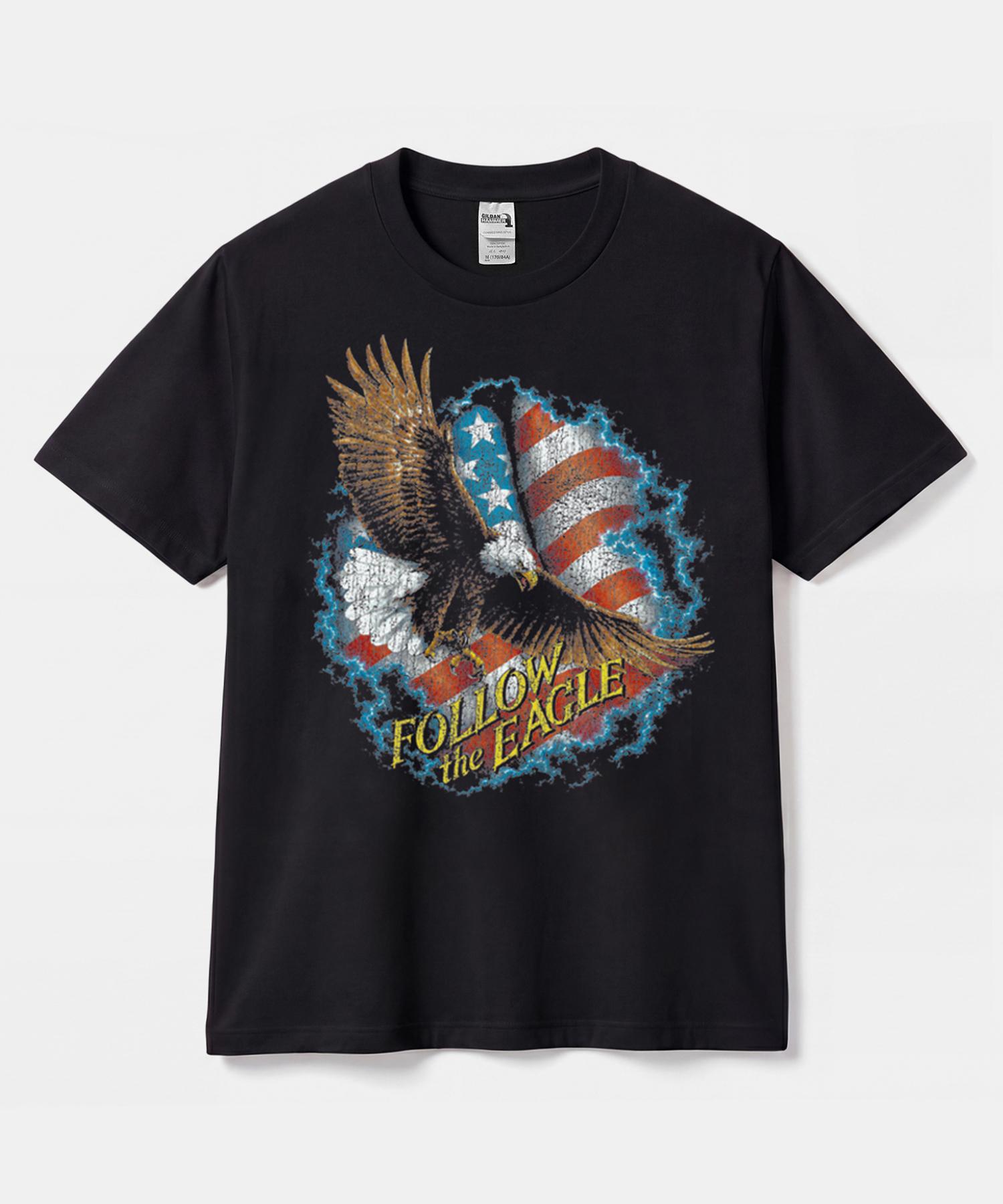 Gildan Gildan X Винтажная коллекция Футболка с орлом Black/Xl