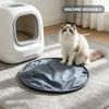 Gray Cloth Floor Cover for Cats Auto Litter Box, Water Resistant Pad with Wear Resistant Build for Indoor Debris Control in Daily Household Use