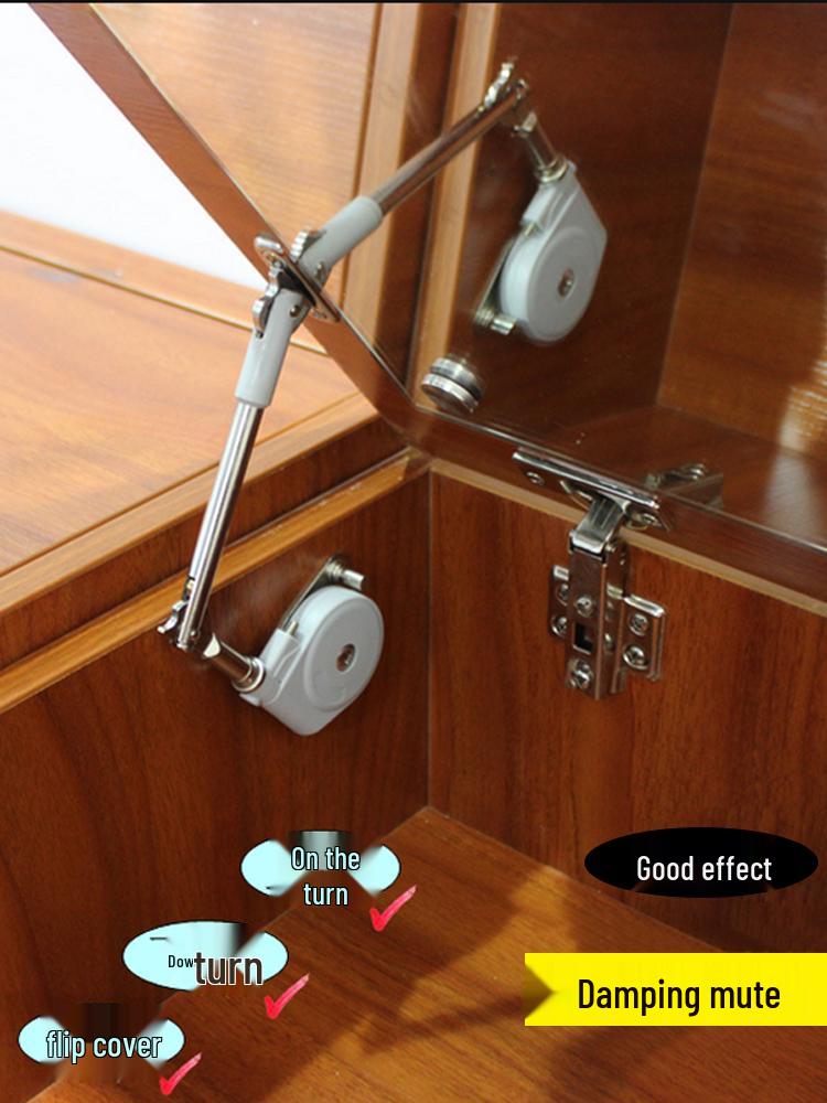 Tatami Dressing Table Hydraulic Gas Spring with Telescopic Flip-up/Flip-down Doors and Damping Buffer.
