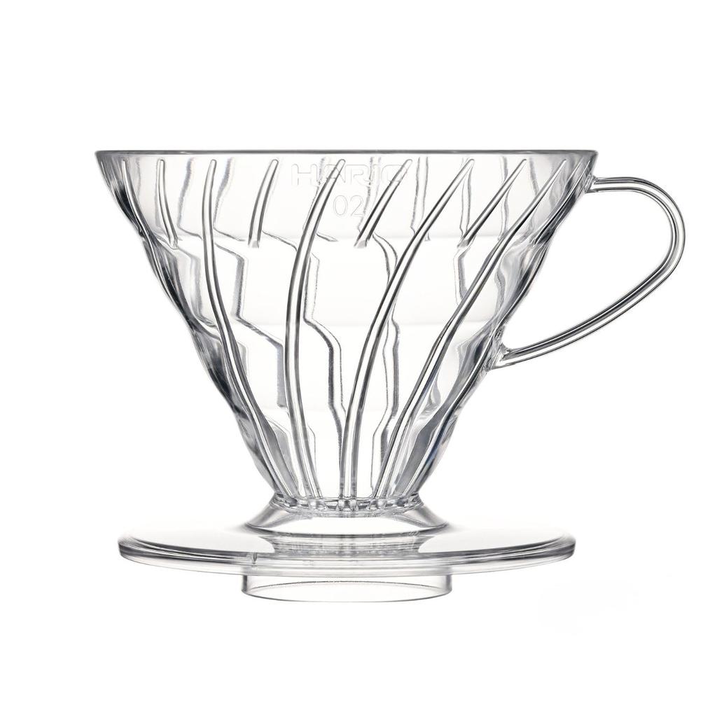 HARIO V60 Pour-Over Dripper 02 Clear Tritan Coffee Coffee Drip for 1-4 Cups, Conical Shape, BPA-Free, Dishwasher Safe, Made in Japan VDTA-02-T