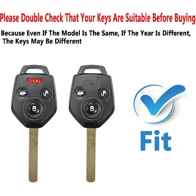 Key Fob Cover Case Compatible with Subaru 2008- Ascent BRZ Crosstrek Forester Impreza Legacy Accessories