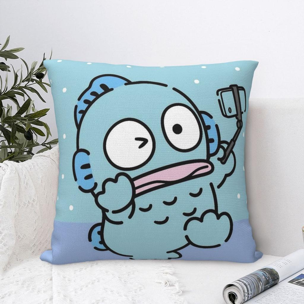 Hangyodon Cute Cartoon Pillowcase Soft Polyester Cushion Cover Gift Pillow Case Cover Home Square 45X45cm